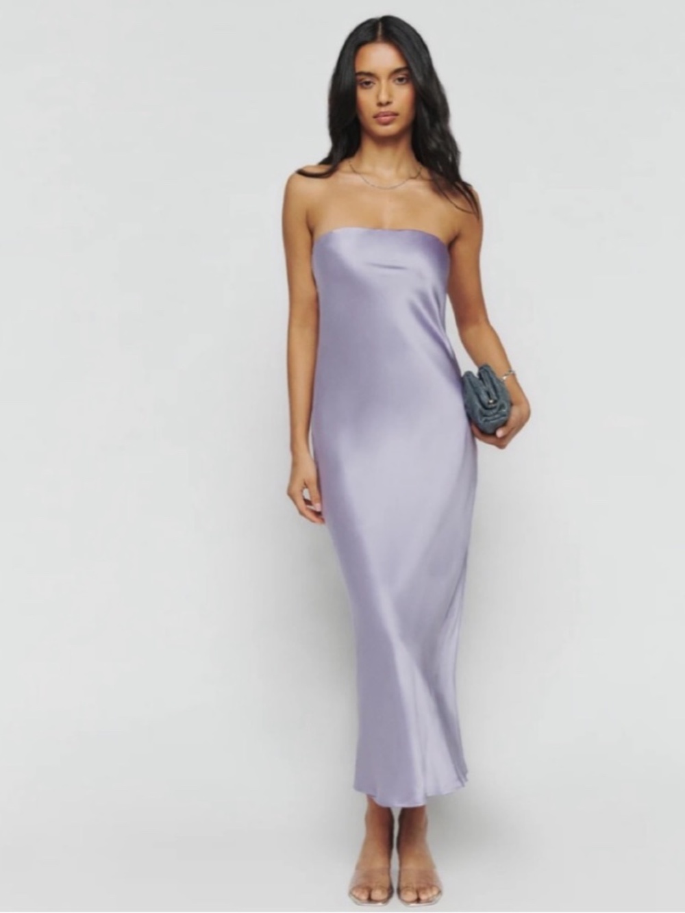 Joana Dress Lavender silk Reformation dress